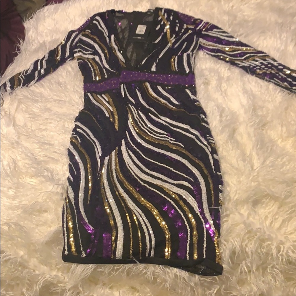 Purple sequence dress